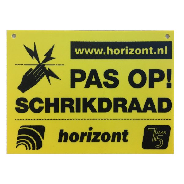 Waarschuwingsbord dubbelzijdig 4 stuks