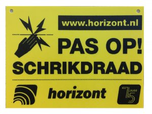 Waarschuwingsbord enkelzijdig 4 stuks