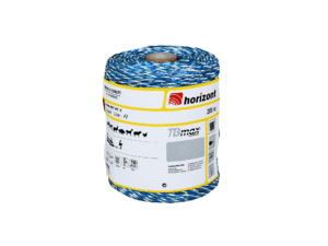 hotshock® W9-R afrasteringsdraad blauw-wit – sterk schrikdraad met hoge geleiding en zichtbaarheid, geschikt voor schapen, geiten, pluimvee en wildafweer